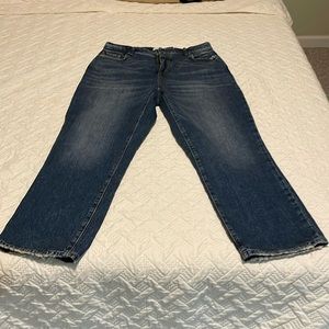 Loft high rise straight crop